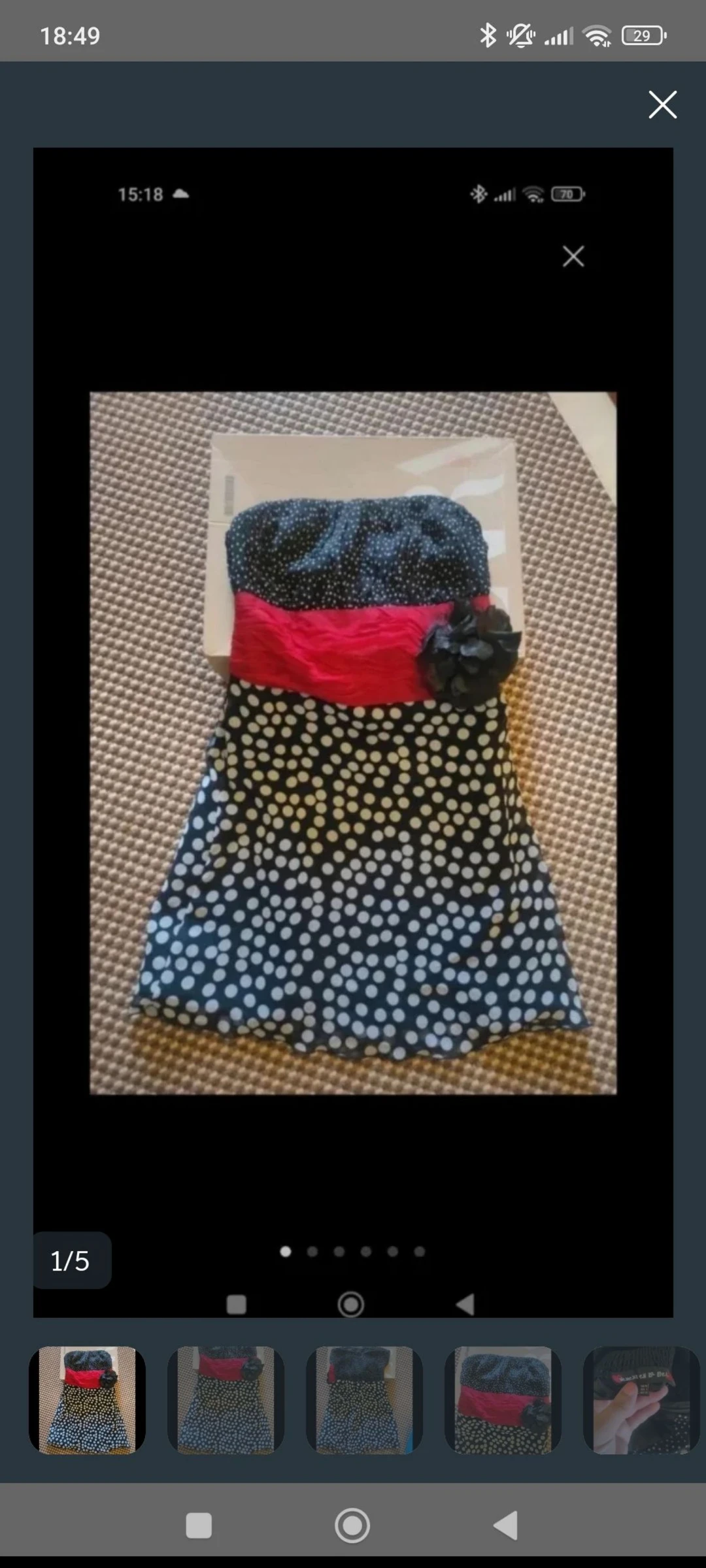 Vestido lunares. T.38( como s)